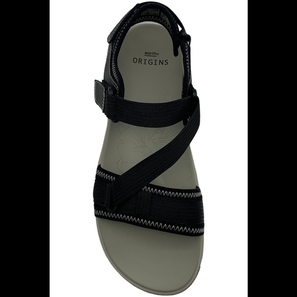 Earth Origins Adjustable Comfort Sport Sandals Vivvy Black - Wide - Picture 3 of 3